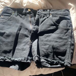 Wrangler cut up black shorts